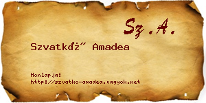Szvatkó Amadea névjegykártya